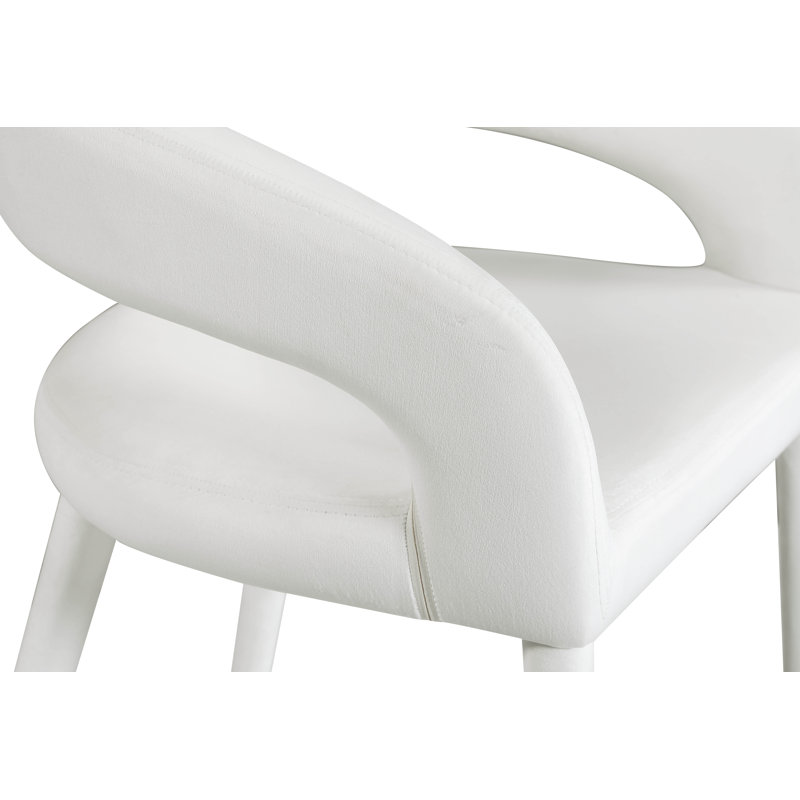 Tabouret de comptoir 26,5 po Destiny, Velours, Crème