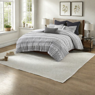Comfortable Farmhouse Bedding Sets, Cotton Jacquard, King/cal King For Home