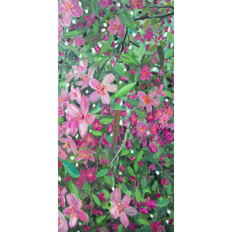 Cherry Tree Blooming Canvas - Floral Bedroom Decor Art