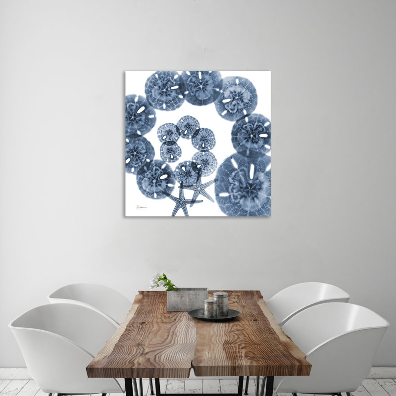 «Sand Dollars», toile tendue par Albert Koetsier, H 36 po x l 36 po x P 1,5 po