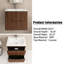 Meuble-lavabo simple mural 24 po avec comptoir en céramique 24 po-906646761