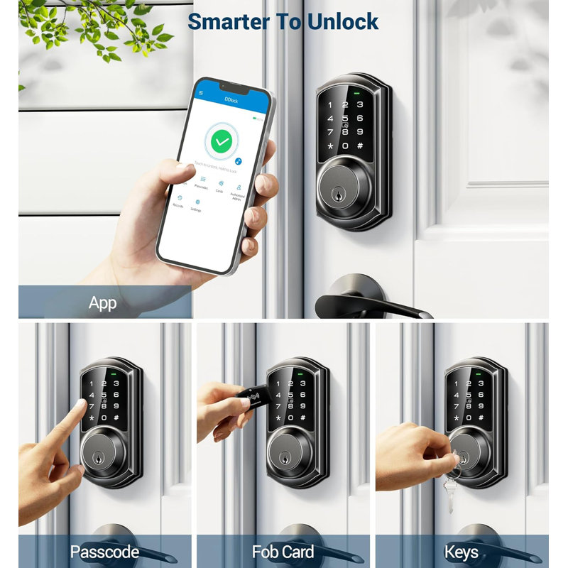 Veise Smart  Door Lock Deadbolt, Keyless Entry Smart Lock For Front Door, Electronic Digital Door Lock With Code