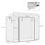 Walk-in Garden Greenhouse, Steel Frame Plant Grow House with Roll-up Door & Windows, Stable Outdoor Plant Shelter for Vegetables Flowers Growing, 200 x 76 x 168cm-133426462