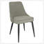 Ensemble de 2 chaises de salle à manger capitonnées gris clair, confortables et élégantes avec un revêtement moelleux et un design Mid-Century-2096279054