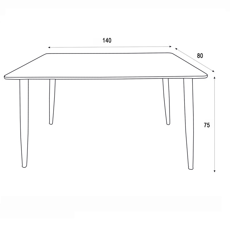 Wenona Stone Top Metal Base Dining Table
