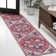Aailiyah Ornate Large Medallion Machine-Washable Red/Navy Rug