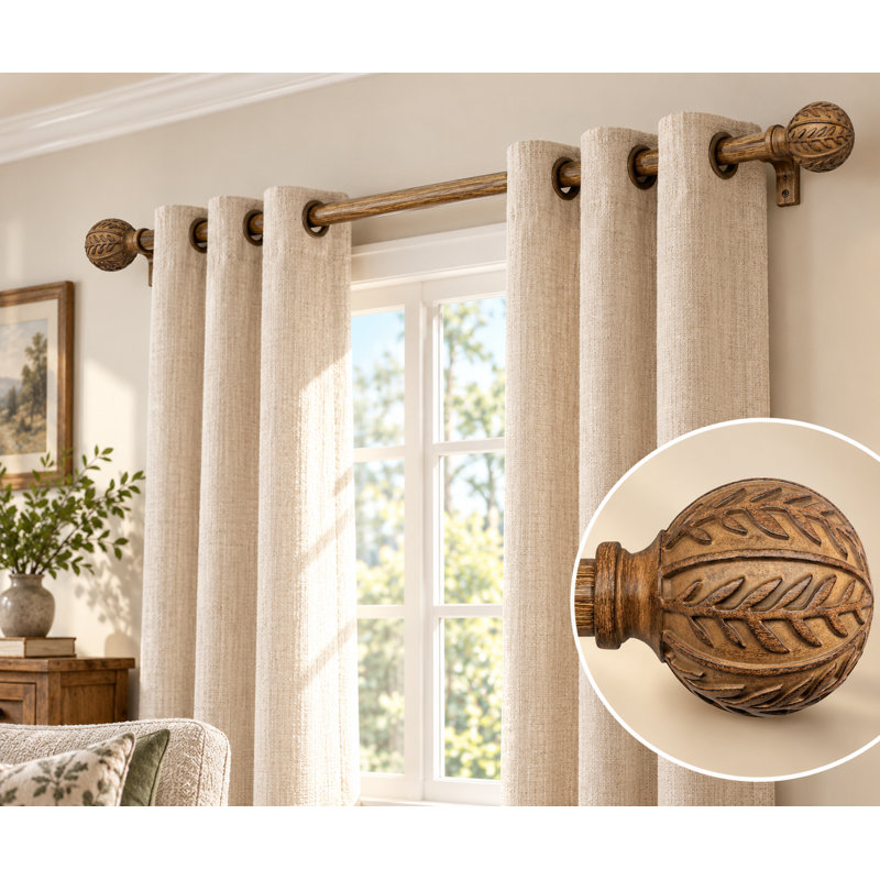 Wood Curtain Rods for Windows