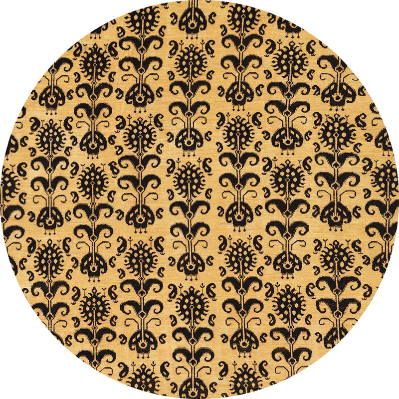 Tapis décoratif multicolore à motif abstrait, Rond 8 pi