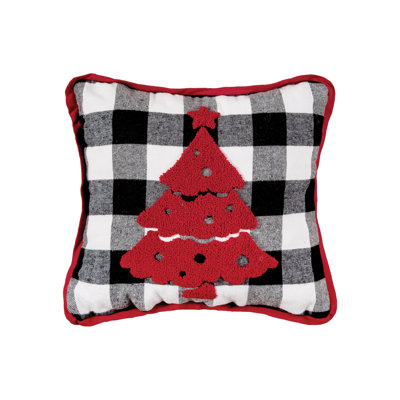 Franklin Farmhouse Check Believe Christmas Throw Pillow