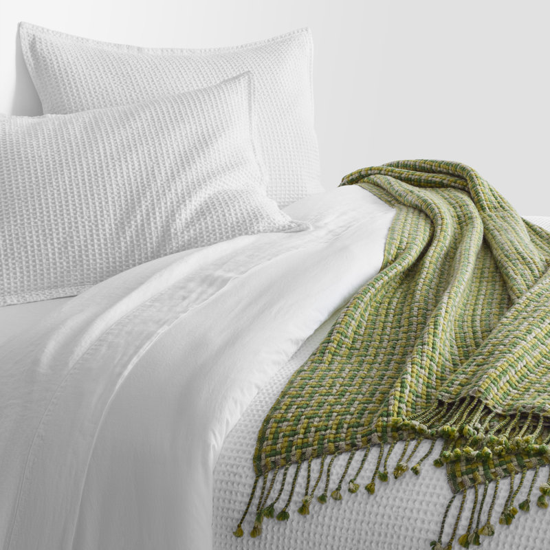 Chaperone Hand Woven Throw Blanket, Green