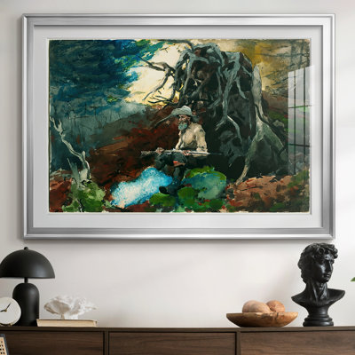 The Adirondack Guide (or The Fallen Tree)-Winslow Homer-Framed Print with Mat and glass-1894