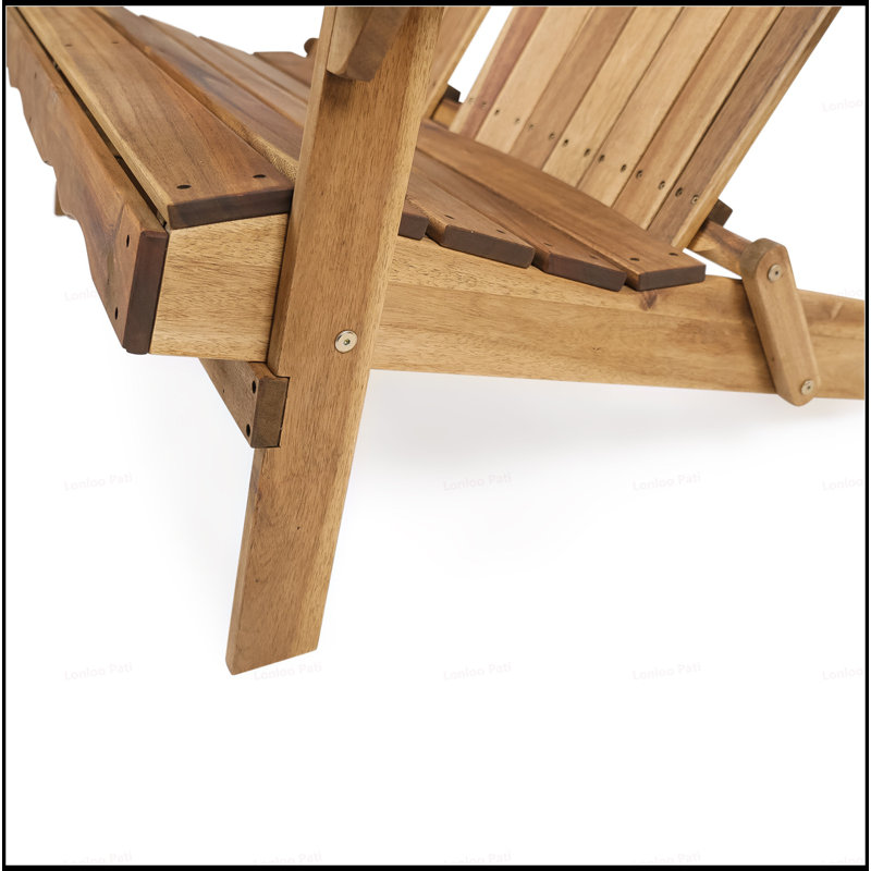 Durable Acacia Wood Adirondack Loveseat For Outdoor Comfort And Stylish Patio Seating, Perfect For Backyards And Gardens.