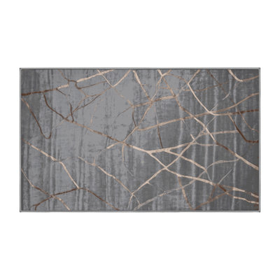 Machine Washable Gray Area Rug