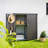 Biohort Romeo 4' 3" L x 2' D x 5' H Water Resistant Metal Vertical Tool Storage Shed in Dark Gray-109483544