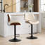 Structure avec chaises pivotantes à 360 °, hauteur réglable, beige, pour salle à manger / café / îlot de cuisine, 2 tabourets, dossier et siège, rembourrés de mousse,