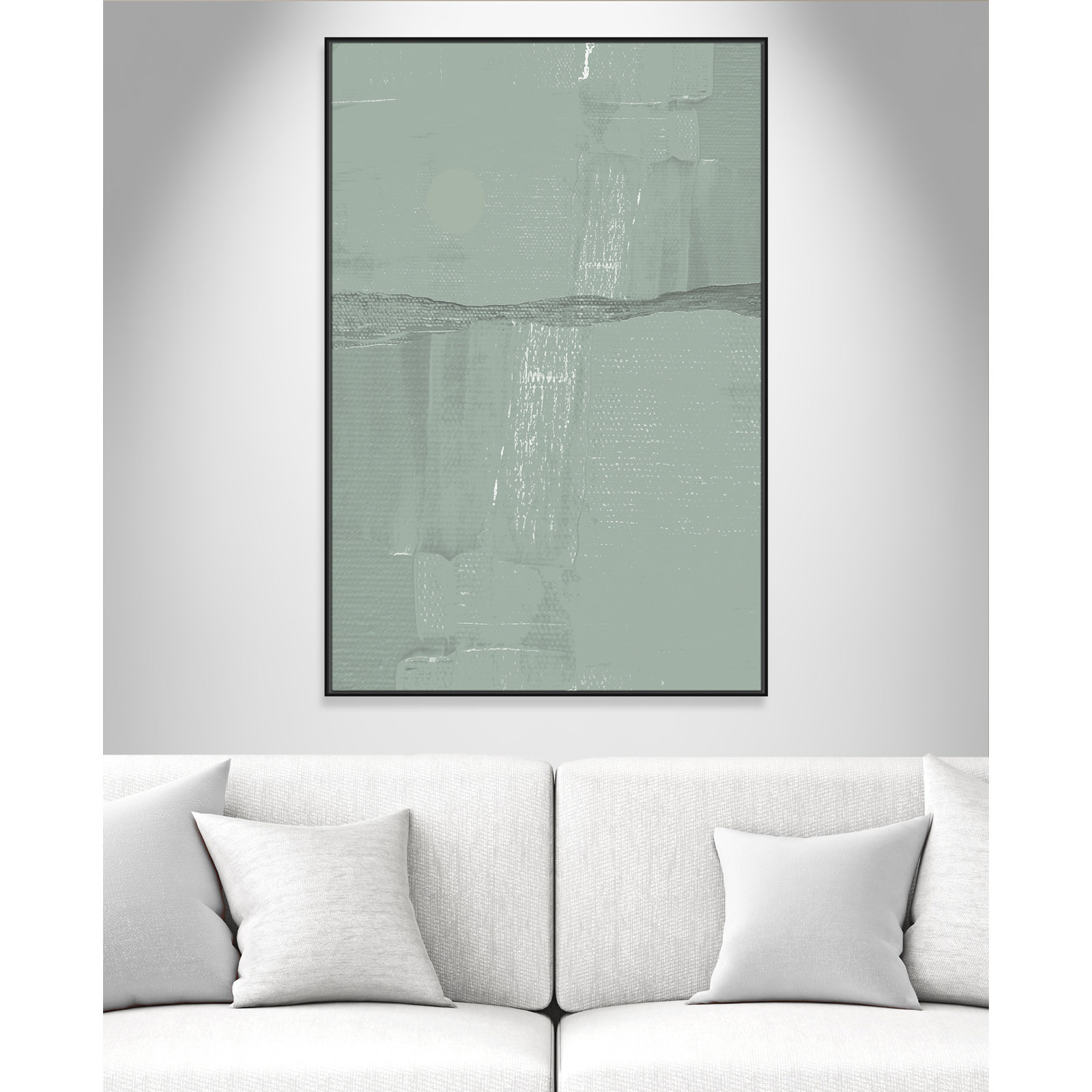 Attica "Sage Abstract" Print, 61.5" H x 41.5" W x 2" D, Black
