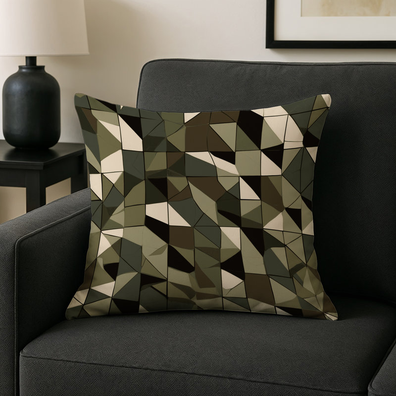 Grid Shell Indoor And Outdoor Pillow, Square 16"
