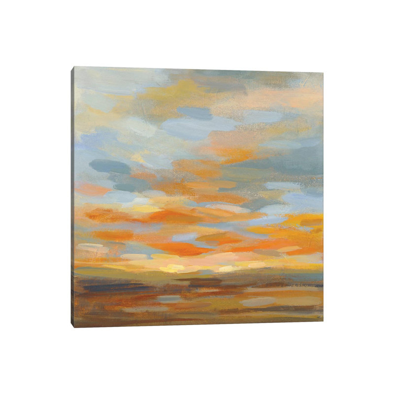 «High Desert Sky II Blue» par Silvia Vassileva - reproduction d'art, H 37 po x l 37 po x P 1,5 po, Toile tendue, Pas de tapis