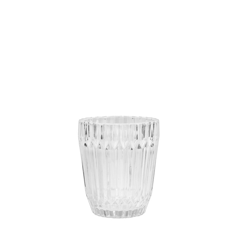 Fortessa Archie Glass, 12.5 Ounce Double Old Fashioned (Set of 6), Pink, Clear