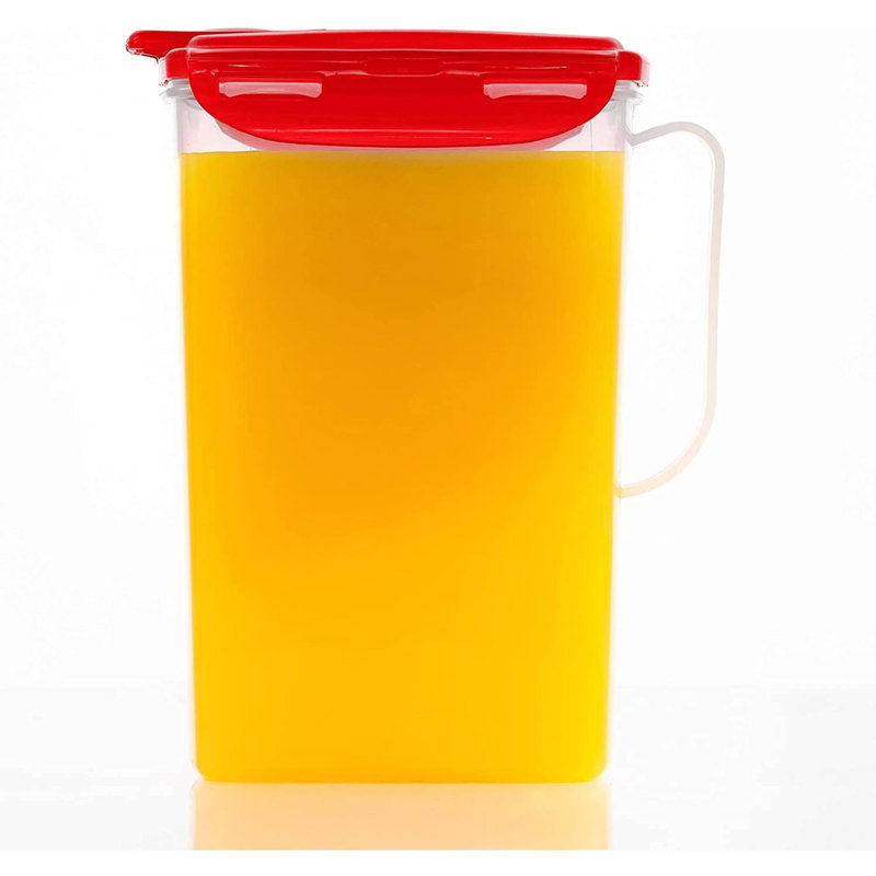 Carafe à eau avec poignée en plastique Aqua, Bleu, H 9,2 po x l 7,4 po x P 3,9 po