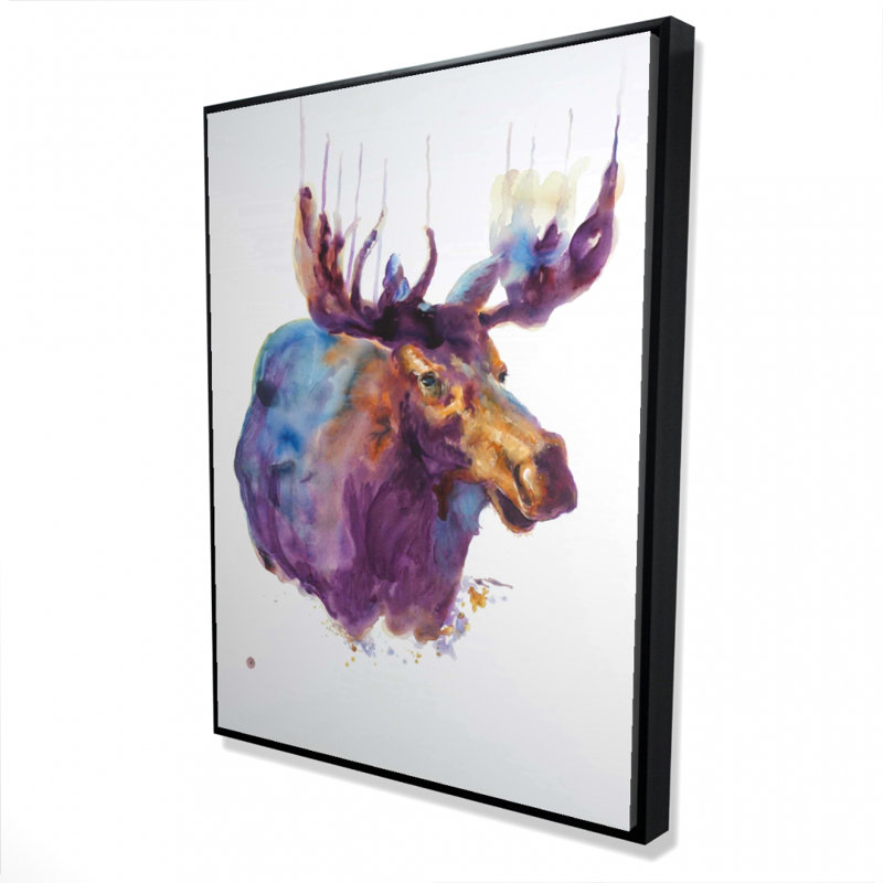 Abstract Moose Print On Canvas