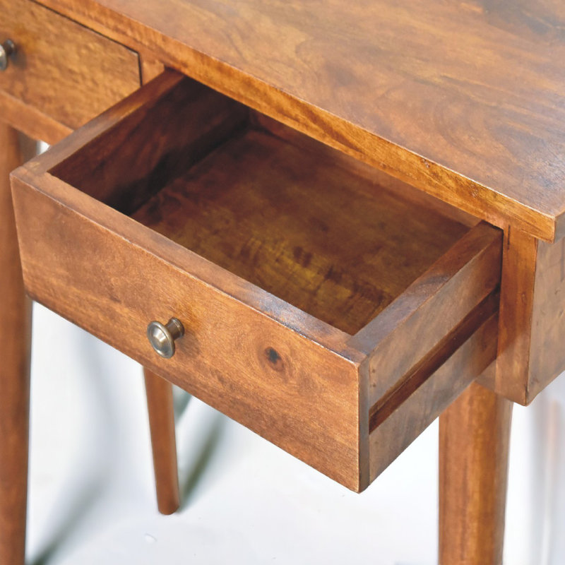 Hackneyville 70cm Solid Wood Console Table, Dark Wood