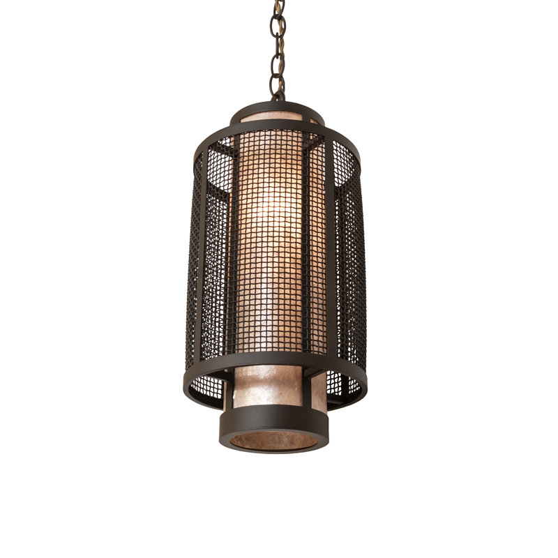 8.5" Wide Cilindro Weave-Tex Mini Pendant