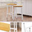 Chaises de bar en bois massif de 25,6 po de hauteur, aspect blanc, repose-pieds, 2 chaises hautes pour la salle à manger, 2 chaises de table blanches et repose-pieds classiques-283576376