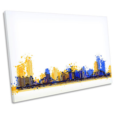 Abstract Skyline Cityscape - Wrapped Canvas Print