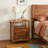 27" Brown Solid Wood Two Drawer Nightstand