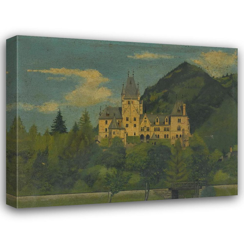 "Château de Fischhorn, près de Zell am See" par Lorenz Duregger, reproduction d'art sur toile tendue avec châssis