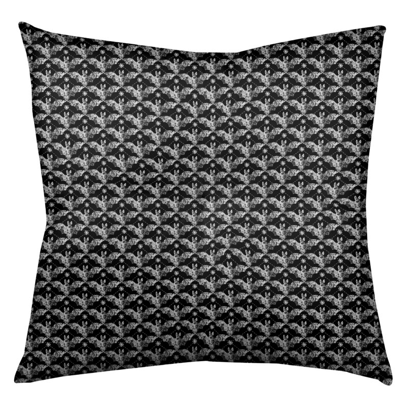Coussin de sol carré Katelyn Elizabeth, 26 po x 26 po, Noir