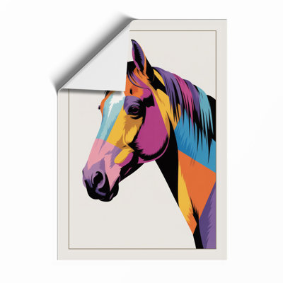Chromatic Horse Modern - Framed Print
