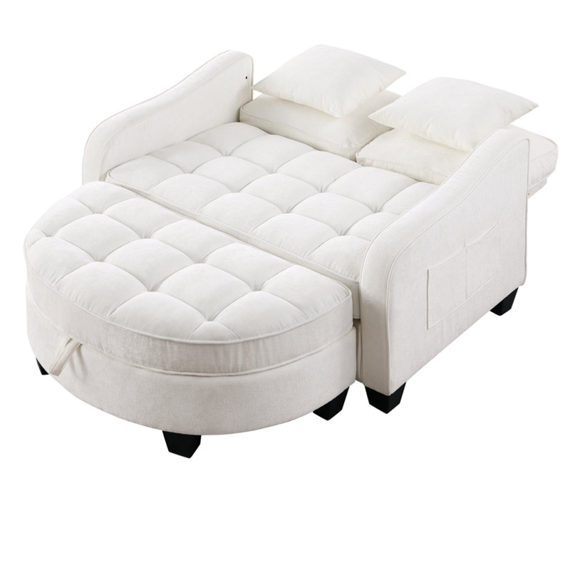 Méridienne double avec rangement, Beige