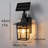 Solar Wall Lantern Outdoor, Clear Glass And Aluminum Gld