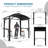 8X5FT Grill Gazebo Steel, For Outdoor Use With Double Galvanized Steel Roof & Side Shelves (Grey)-123219045