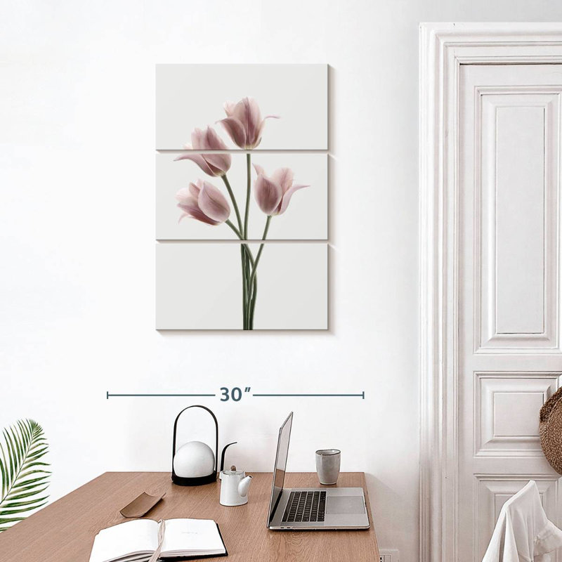 Harnek tulipes rose, H 45 po x l 28 po