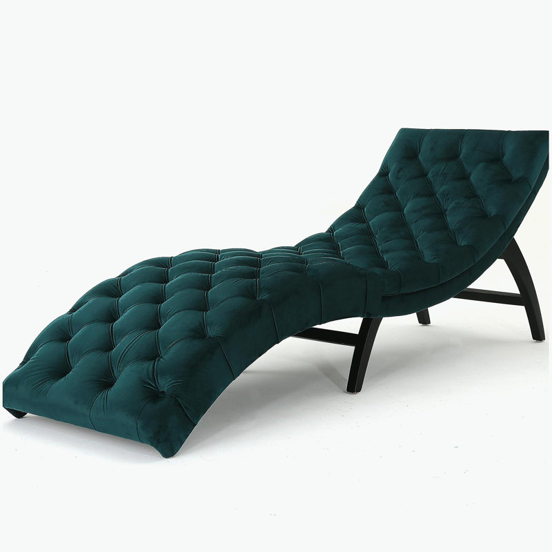 Chaise longue avec tissu en velours