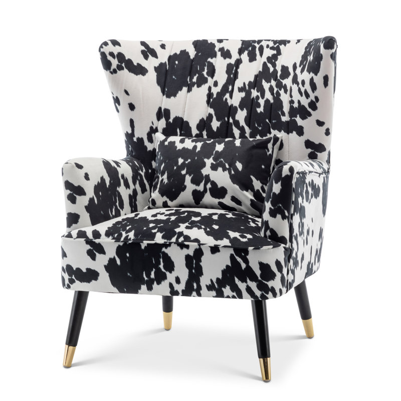 Upholstered Accent Chair With Footstool