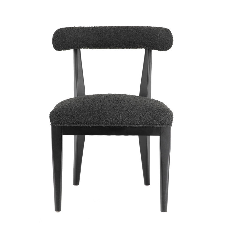 Chaise de salle à manger Carolyn Performance Boucle en noir, Noir, Noir