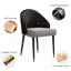Ensemble de table de salle à manger 9 pièces avec table de salle à manger extensible en pierre frittée de 63 à 94,5 po avec 8 chaises rembourrées en cuir Fuax-509246080-509246078