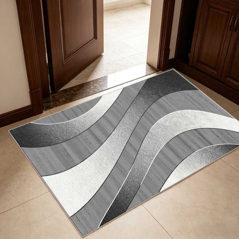 Abstract Grey Black White   area rugs for Living Room, Soft and Comfortable, Suitable for all seasons, easy to maintain, machine washable Indoor floor mat, Under Table Farmhouse suitable for Bedroom, Dining Room, Study,  Balcony, Home Decor Patio