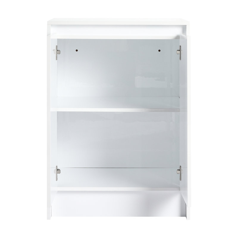 Meuble-lavabo autoportant de 72 po avec lavabo en résine, 2 armoires de rangement, fonction murale douce, contreplaqué blanc brillant, tiroirs à installation moderne, unité