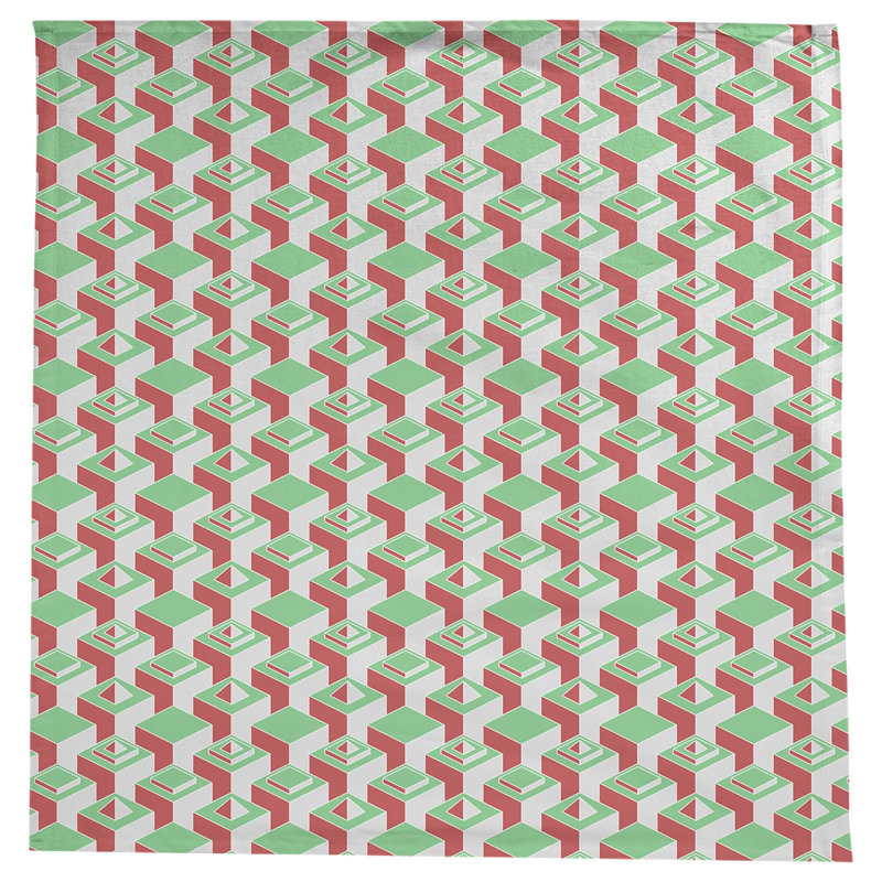 Nappe de gratte-ciels classiques, Vert/rouge