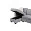 Canapé modulaire de style moderne Pinto en bois et velours gris