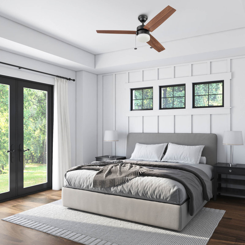 Elamin 48'' Ceiling Fan with LED Lights