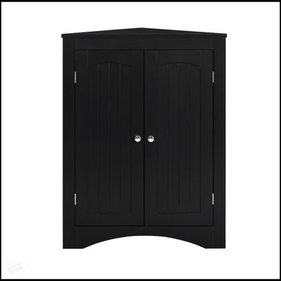 Versatile Bathroom Floor Corner Cabinet With Doors And Shelves, Perfect For Small Spaces And Efficient Storage Solutions