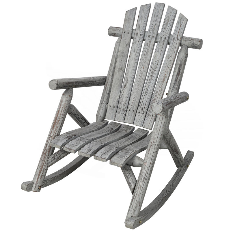 Chaise berçante de véranda, chaise berçante, Gris clair