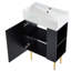 Meuble-lavabo 21,6 po, armoire combinée, meuble de rangement pour salle de bain, lavabo simple en céramique, rangement sur le côté droit-1454366075