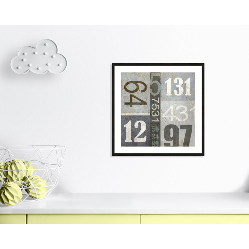 Art numérique encadré, H 26,5 po x l 26,5 po x P 1,18 po, Encadré de boîte noir